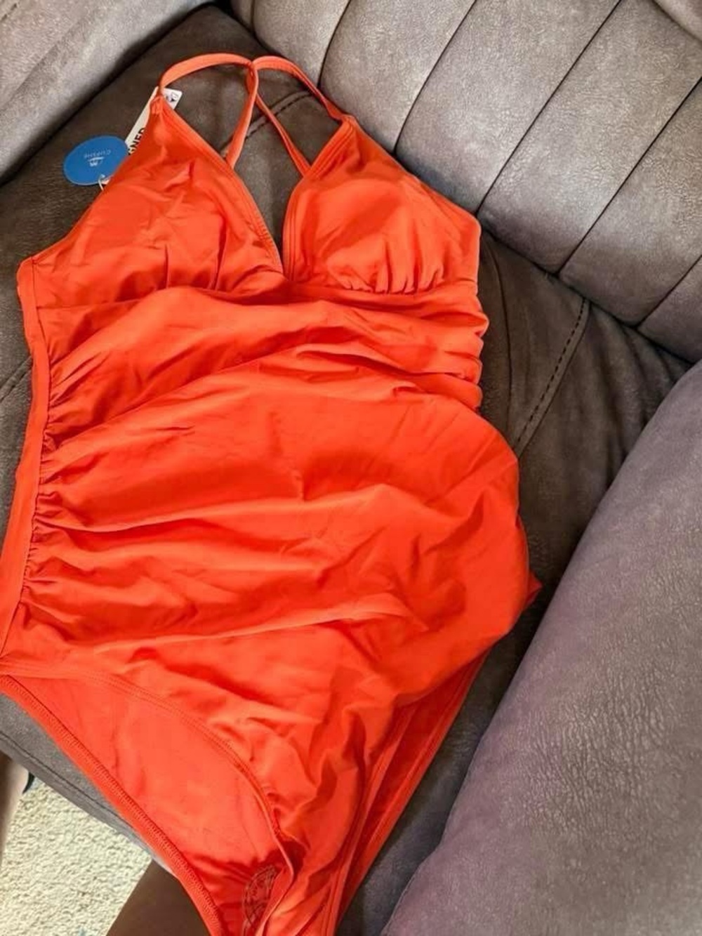 Cupshe Bright Orange One-Piece Swimsuit